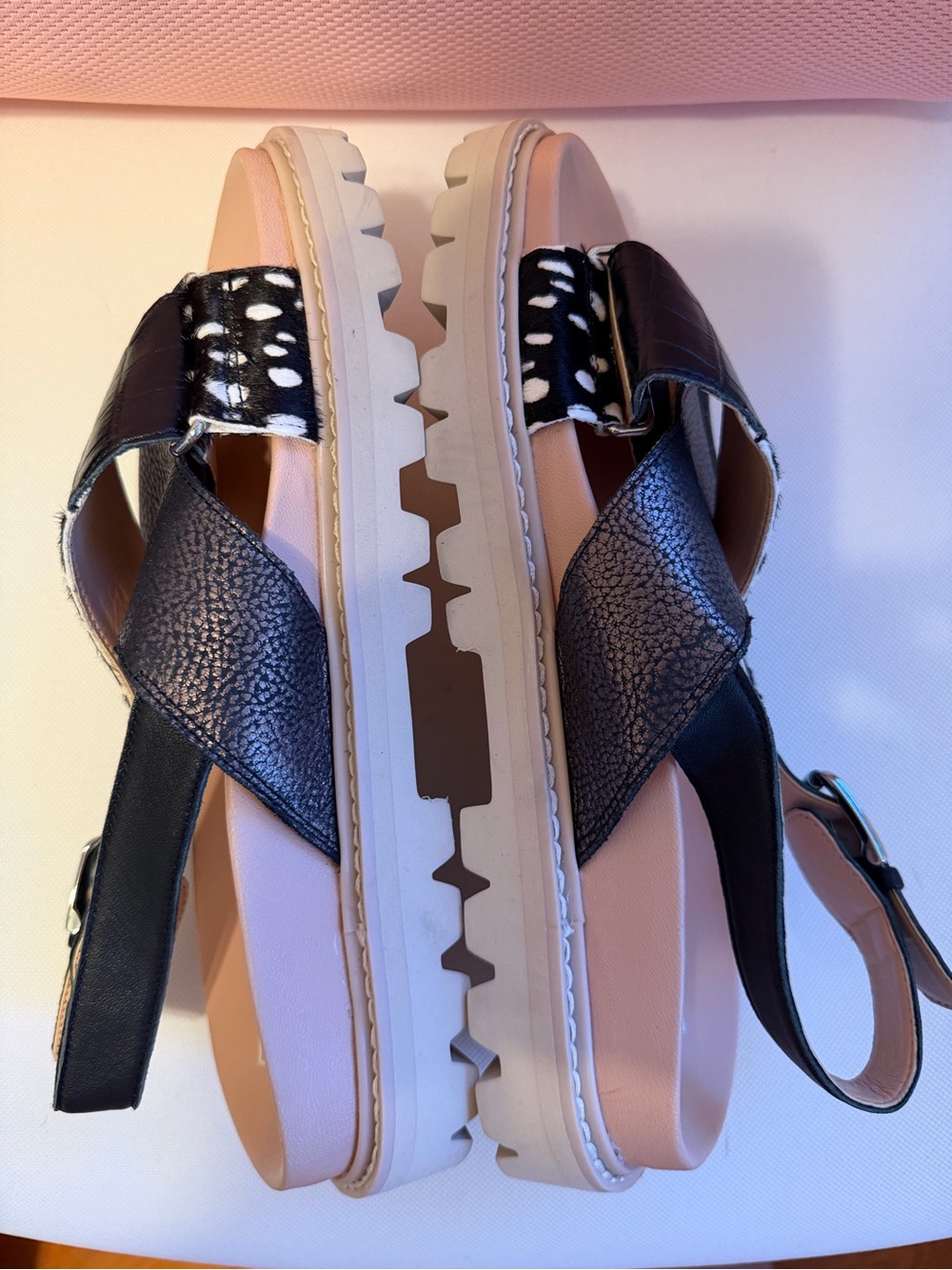 Dolce Vita Niles Sport Platform Sandal Black Multi Leather Strappy Size 8 NEW - Picture 9 of 9